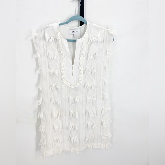 Derek Lam 10 Crosby Fringe Tunic Mini Dress Sz 4 - Picture 3 of 6